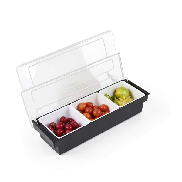 Fruit Veggie Condiment Caddy FEOOWV 3 Compartment Plastic Organizer-2