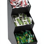 Displays2go Countertop Organizer D2G13988 Black Acrylic 3‑Tier Rack-0