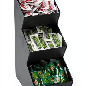 Displays2go Countertop Organizer D2G13988 Black Acrylic 3‑Tier Rack-0