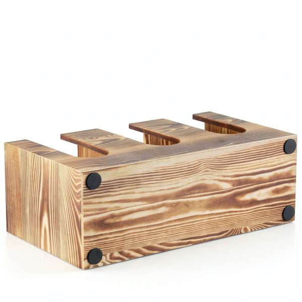 Wood Coffee Cup and Lid Holder Organizer, Disposable Cup Dispenser for Countertop, Coffee Bar Accessories and Organzier, Wooden Cups Dispensr for Kitchen Breakroom Countertops-6