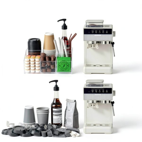 Acrylic Coffee Bar Organizer by Upitry – Multi‑Compartment Rack-5