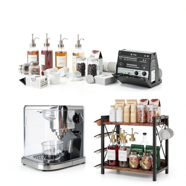 Coffee Bar Shelf Organizer BOKIOVIN 2‑Tier K‑Cup Holder Black XL-4