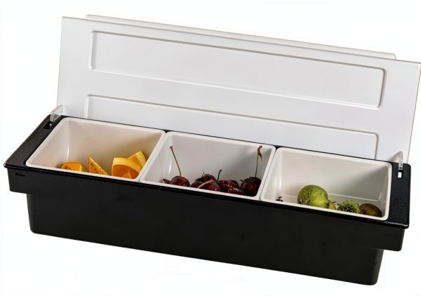 Fruit Veggie Condiment Caddy FEOOWV 3 Compartment Plastic Organizer-3