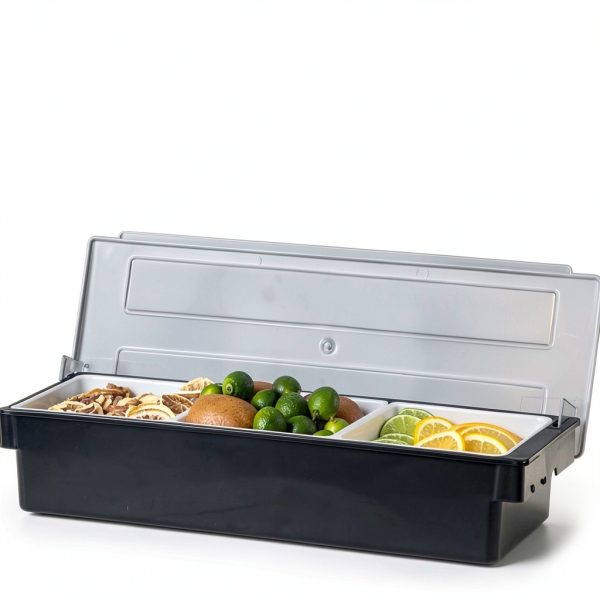 Fruit Veggie Condiment Caddy FEOOWV 3 Compartment Plastic Organizer-5