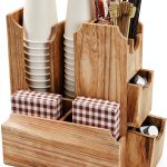 Coffee Station Organizer Peohud 11 Compartment Rack with Drawer-0