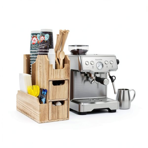 Coffee Station Organizer Peohud 11 Compartment Rack with Drawer-6