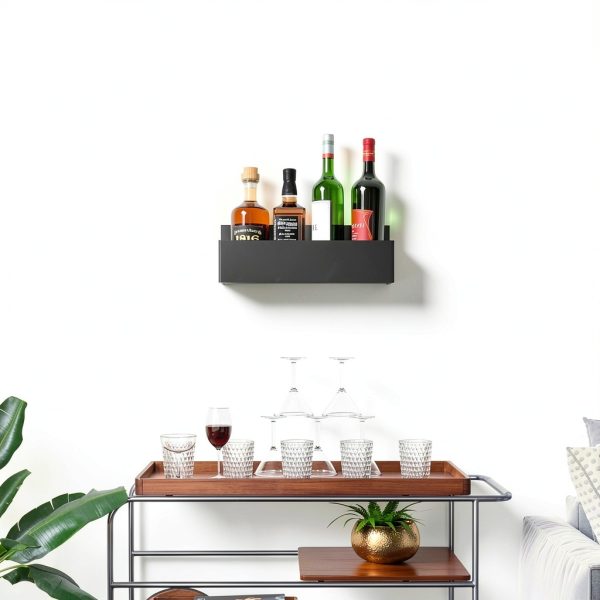 Premium 15" Speed Rack, Speed Rail Bottle Holder, Liquor Bottle Holder, Space-Saving Organizer, Bar Accessories and Mixology Tools, Sturdy and Sleek Design-3